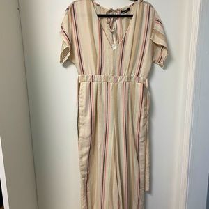 Ankle romper with tie
